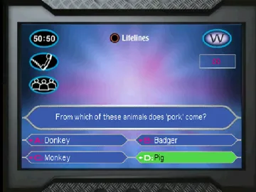 Who Wants to Be a Millionaire - Junior (EU) screen shot game playing